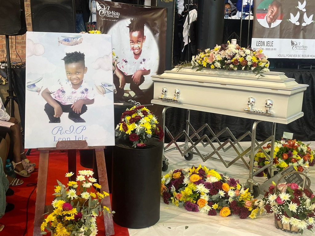 Family, friends, and community members gathered at Naledi Hall, Soweto on Wednesday, 11 October to bid farewell to Neo Khang (4) and Leon Jele (6), who died after allegedly eating poisoned biscuits. Photo by Nhlanhla Khomola