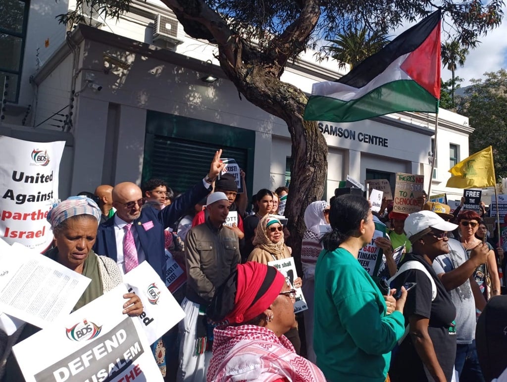 The protest in Cape Town on Wednesday, 11 October 2023.