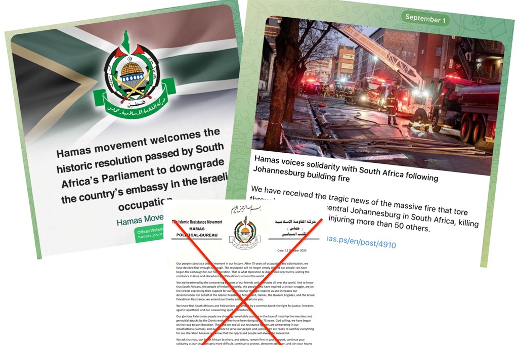 Previous official statements from Hamas on South Africa, and the document circulating this week.