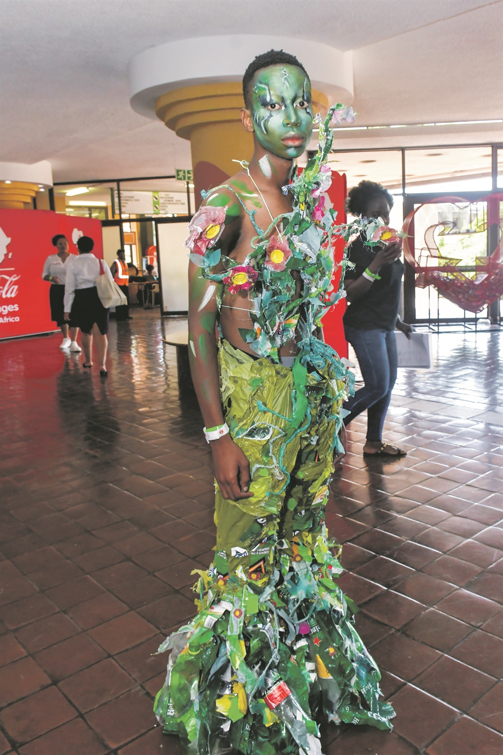 Turning trash into art. Picture: Coca-Cola