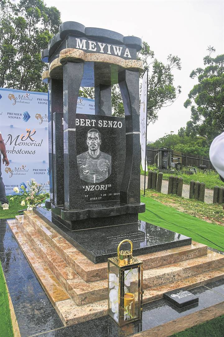 DURBAN, SOUTH AFRICA - NOVEMBER 10: General view during the unveiling of Senzo Meyiwa's tombstone at Chesterville Cemetery on November 10, 2020 in Durban, South Africa. Senzo Robert Meyiwa was a South African professional footballer who was shot and killed in a robbery on 26 October 2014. (Photo by Gallo Images/Darren Stewart)Photo by 