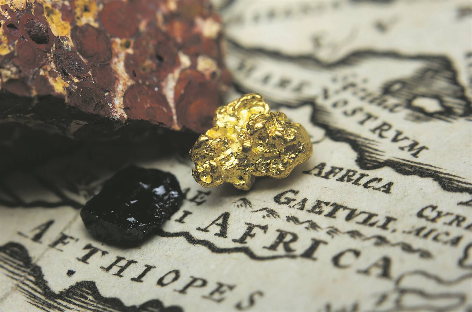 Minerals such as gold, coal and bauxite (above) and other natural resources were not really transferred to the new states. 
