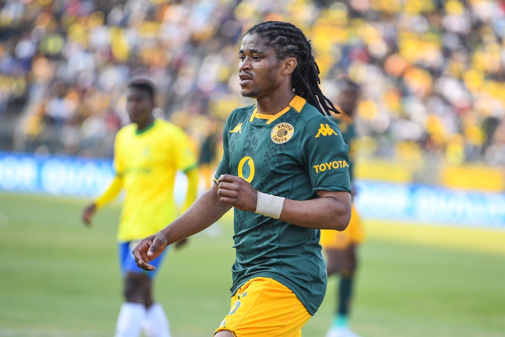 PRETORIA, SOUTH AFRICA - AUGUST 09:  Siyethemba Sithebe during the DStv Premiership match between Mamelodi Sundowns and Kaizer Chiefs at Lucas Moripe Stadium on August 09, 2023 in Pretoria, South Africa. (Photo by Lefty Shivambu/Gallo Images)
