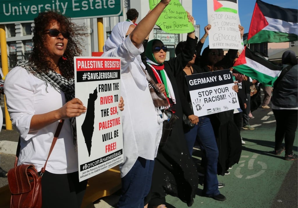 Anthea Houston during a pro-Palestine march on Sunday.