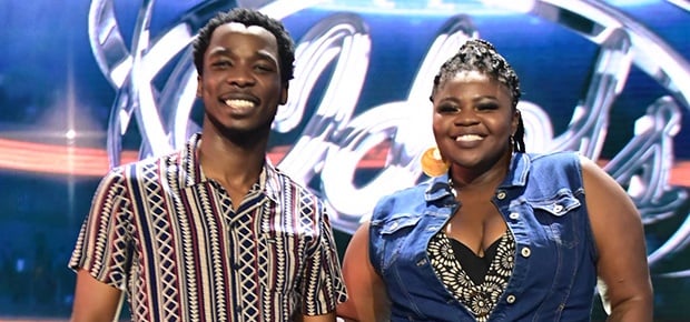 Luyolo Yiba and Sneziey Msomi on 'Idols SA.' (Photo: Mzansi Magic)