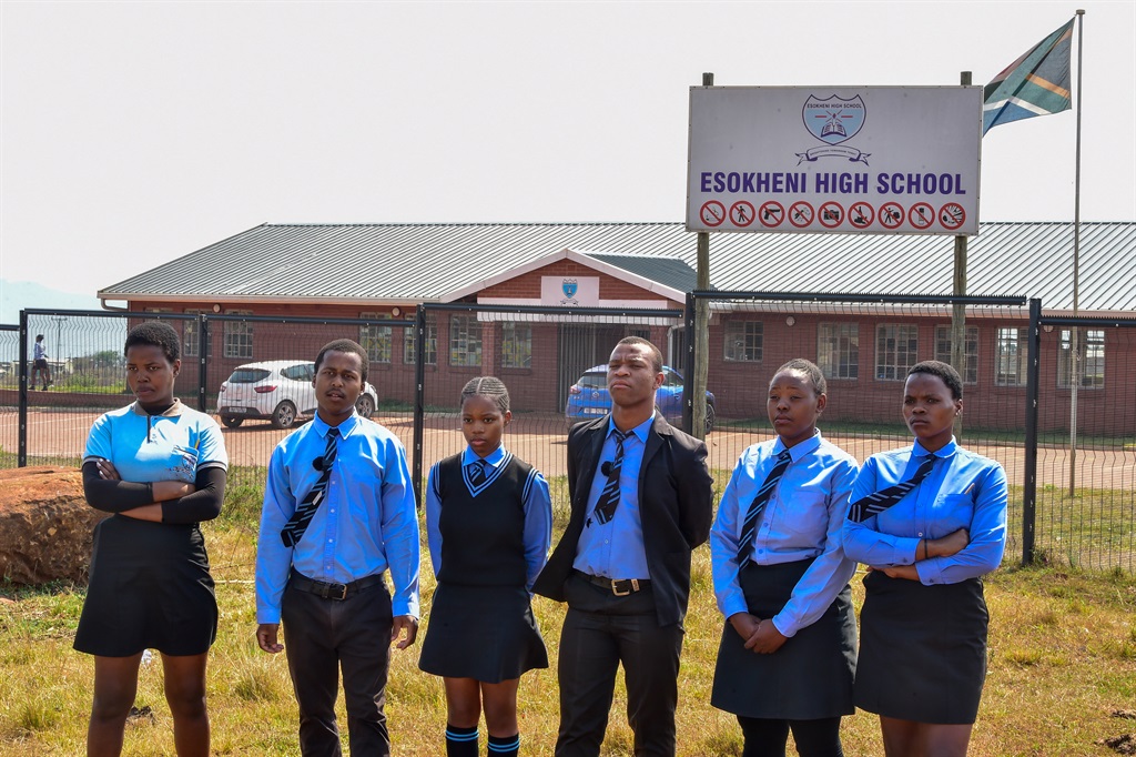 Esokheni High School learners talk about their struggles to access education. Photo by Trevor Kunene