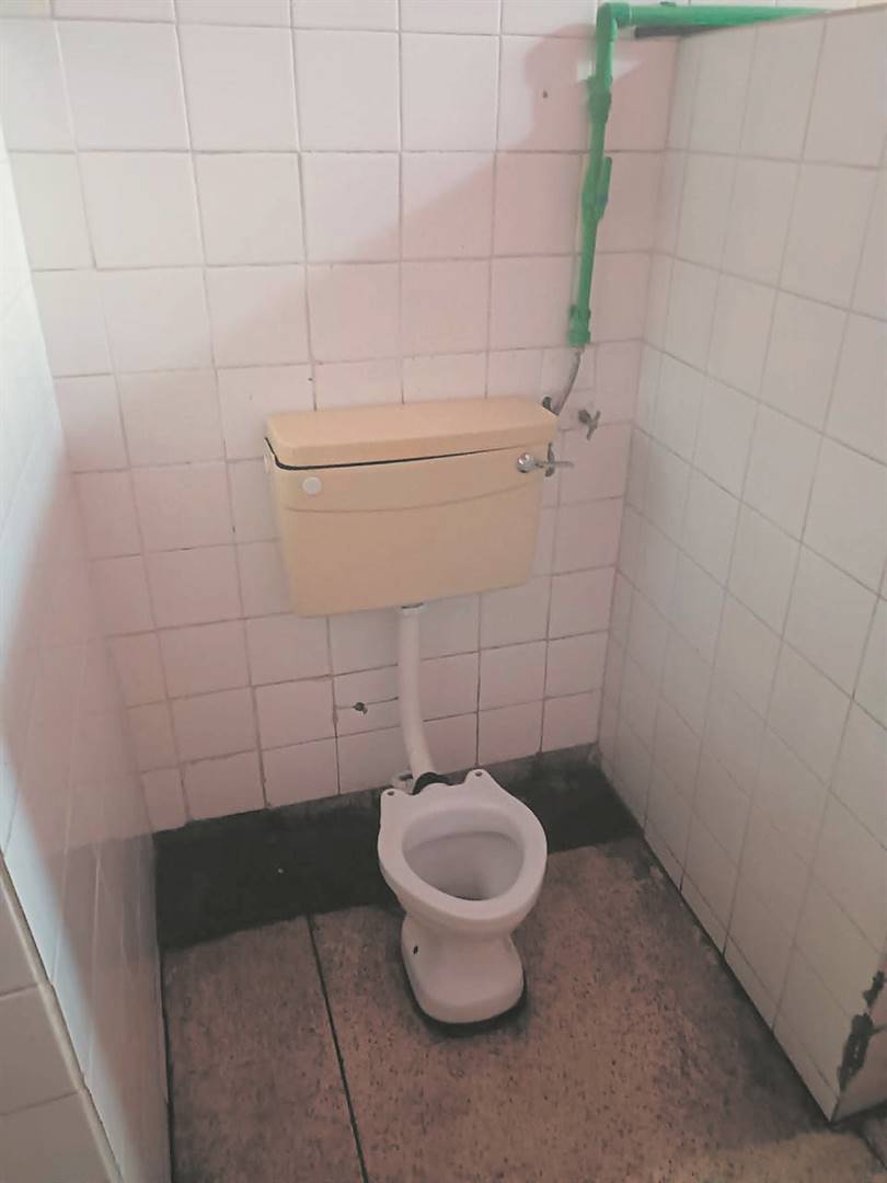 What the toilets currently look like at Filia School.