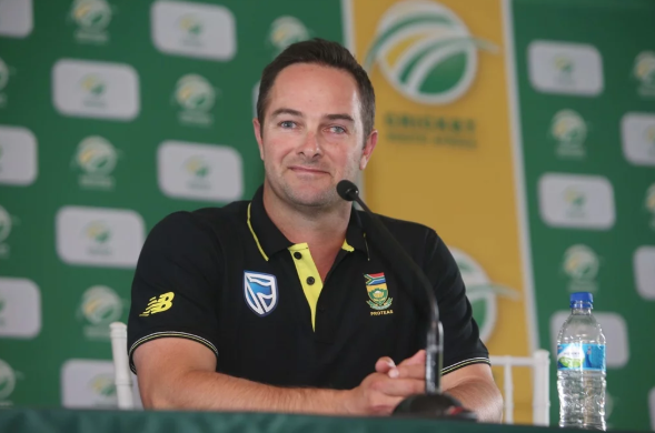 Mark Boucher during the CSA media briefing at Newlands Cricket Ground on December 14, 2019 in Cape Town, South Africa.