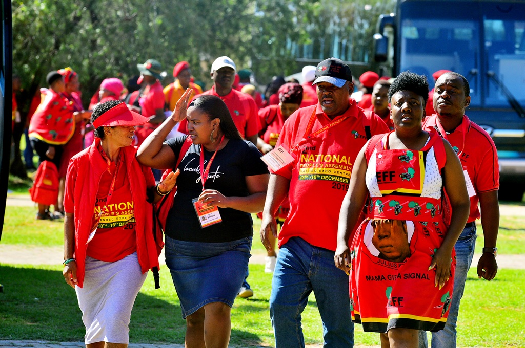 EFF held their National People’s Assembly over the weekend at the Nasrec Expo Centre. Leaders and delegates collected their accreditation at UJ Soweto campus. Photo by Lucky Morajane