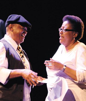 Hugh Masekela and Sibongile Khumalo. Picture: Lucky Nxumalo/City Press