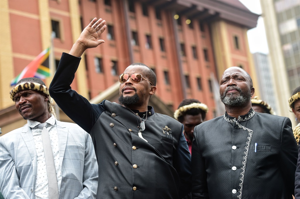 Prince Afrika Zulu and Prince Menziwa Zulu outsid