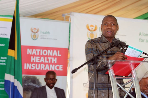 In this file image, Minister of Health Dr Zweli Mkhize addresses KZN residents on the NHI programme. (Image via GCIS KZN, Twitter)