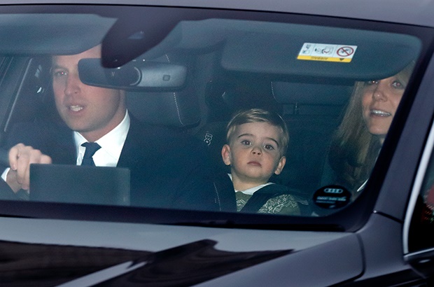 Prince Louis arriving for the Queens Christmas lun