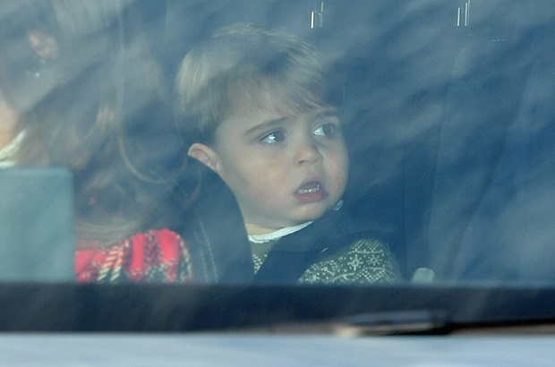 Prince Louis arriving for the Queens Christmas lun