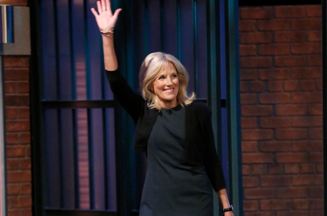 The then-second lady, Jill Biden, showed off her chic style in 2015 for an appearance on the talk show Late Night with Seth Meyers. (Photo: Getty Images/ Gallo Images)