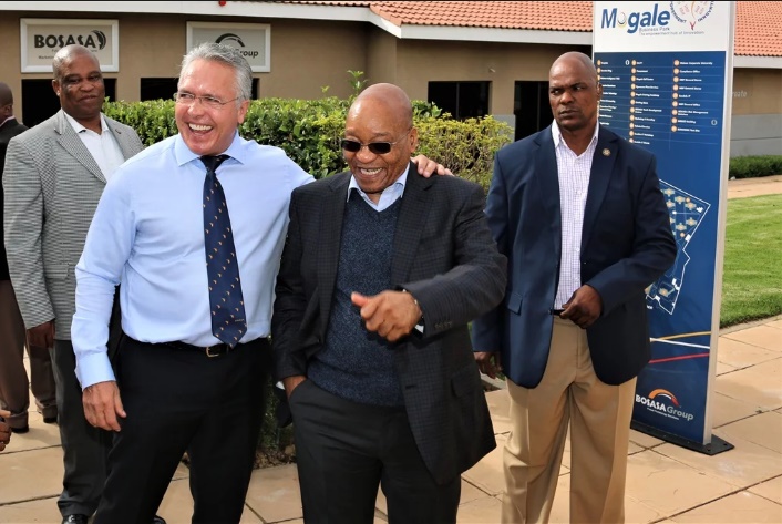 Former president Jacob Zuma with Bosasa's Gavin Watson. (Supplied)