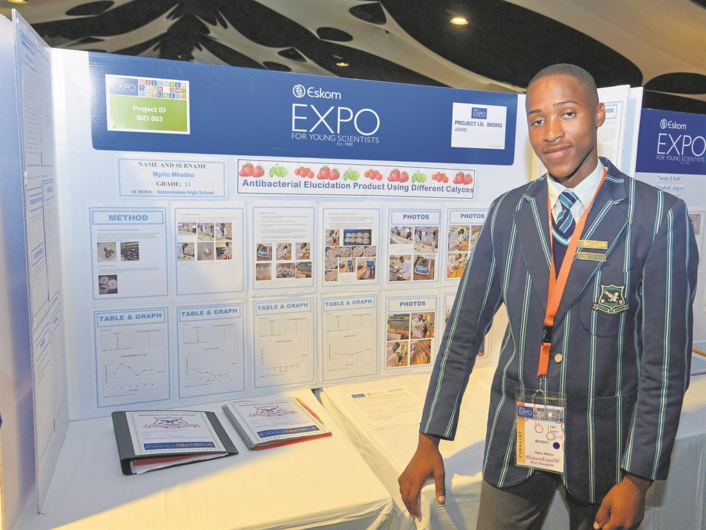 Young scientist Mpho Mketo is proud of his achieve