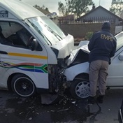  Taxi driver dashes after crash  