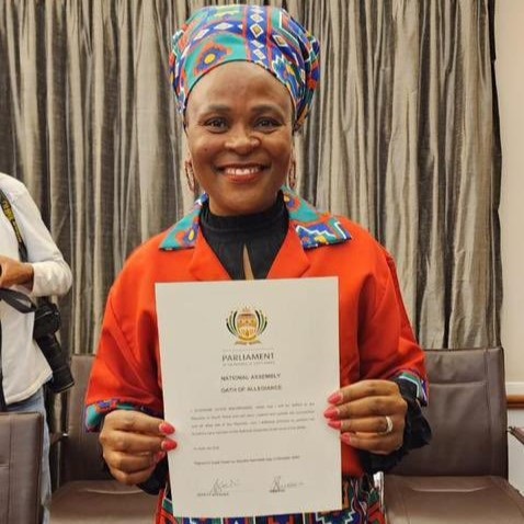 Busisiwe Mkhwebane was sworn in as an EFF MP. 