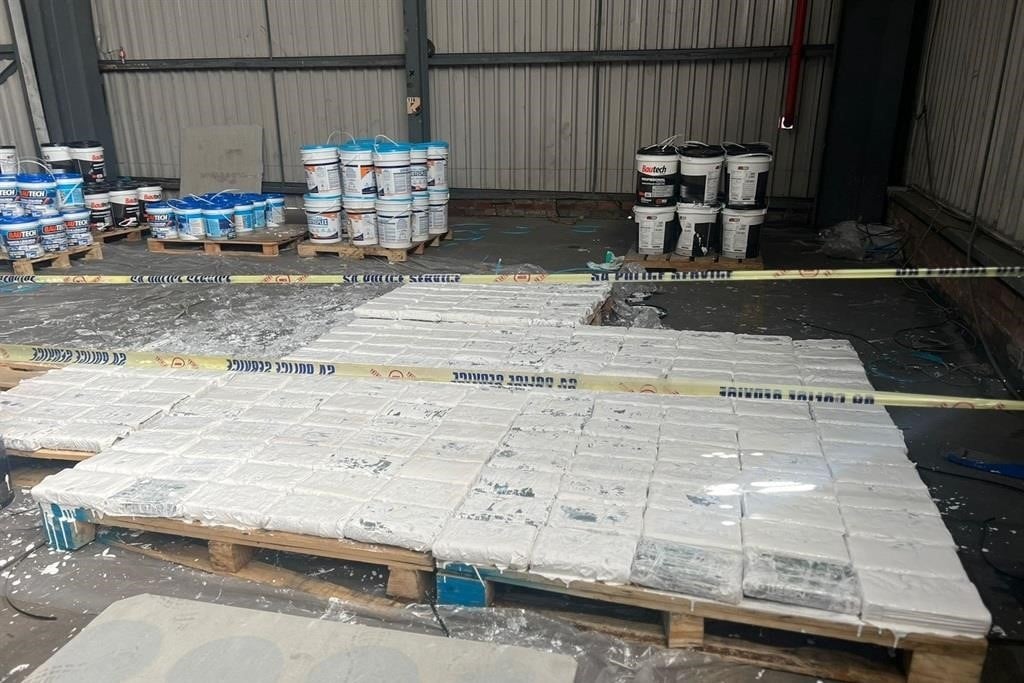 Police found cocaine stuffed inside paint containers at the Durban Harbour on Wednesday. 

