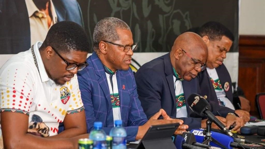 IFP president Velenkosini Hlabisa (second from left) and NEC members said the party's focus is to grow. 