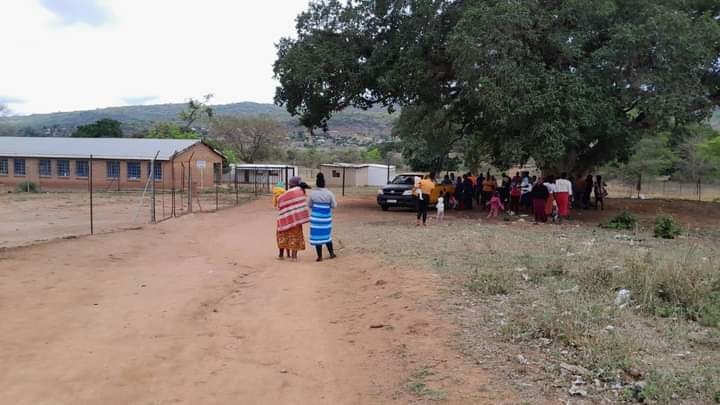 Angry parents protested outside the Makheala Primary School on Thursday.