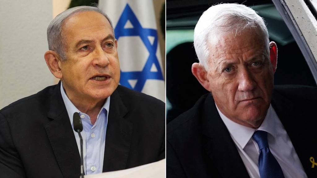 An analyst says Israeli Prime Minister Benjamin Netanyahu and Benny Gantz hate each other. (AFP)
