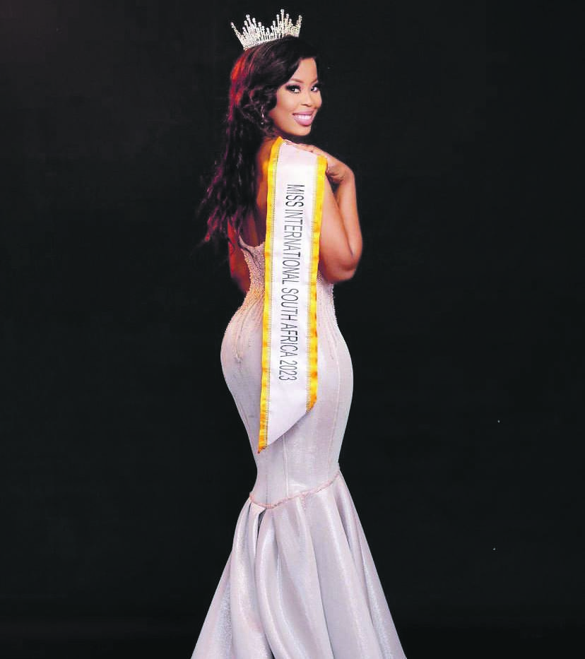 Resigned Miss International SA 2023 title holder, Phomolo Tjie. 