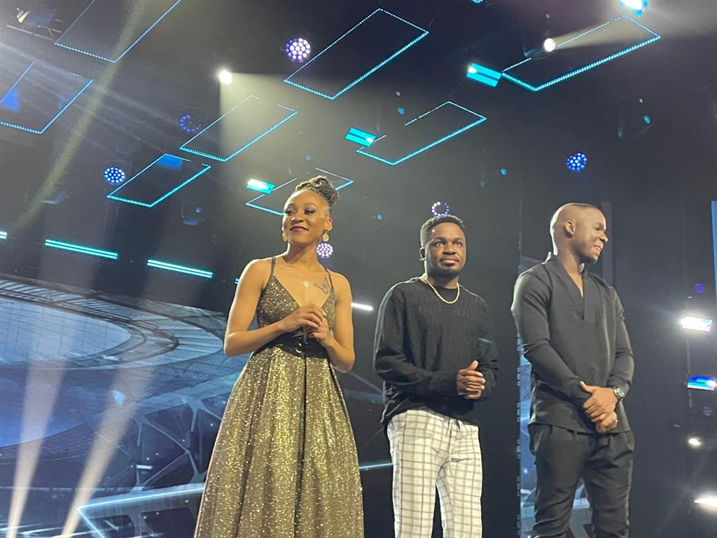 From left: Idols SA top 3 finalists Princess, Thabo and Faith, have joined forces with JR.  