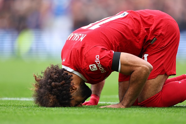 Liverpool's Mohamed Salah scored twice against Everton on the weekend!