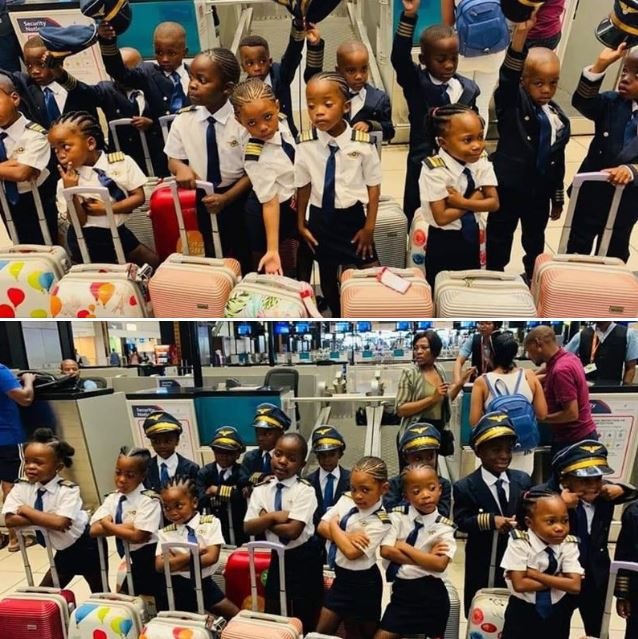 Children from Hope Day Care Center in Dobsonville, Soweto were aboard MangoSA to learn as they traveled on their annual Aviation Education Tour.