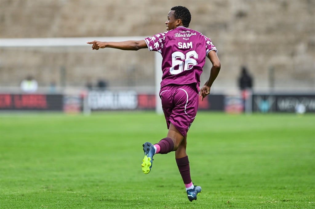 Bongani Sam while on loan at Moroka Swallows.