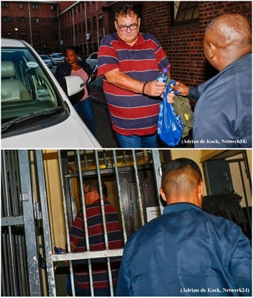<p>Alleged sex offender Willem Breytenbach arrived at the Cape Town Central Police Station on Tuesday evening. </p><p>Breytenbach is set to appear in the Cape Town Magistrate's Court on a charge of sexual assault.</p><p>Warrant Officer Rowan Andrews of the Western Cape Family Violence, Child Protection and Sexual Offences Unit, who served the warrant of arrest on Breytenbach, said the alleged sexual predator indicated he would co-operate with the police.</p><p><em>Pictures by Adrian de Kock, Netwerk24</em></p>