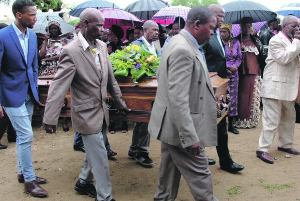 Gomolemo Legae was laid to rest in Seweding Village yesterday.