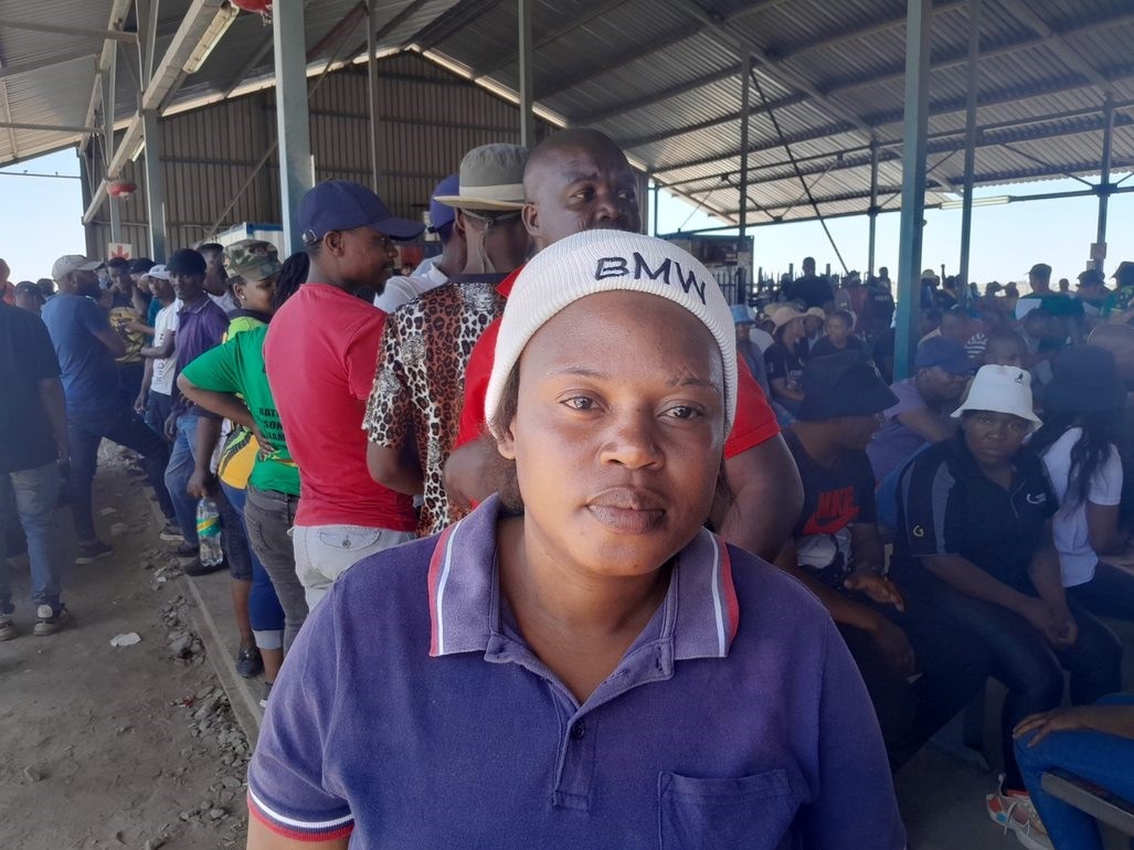 Sharon Mathebula Dhlamini is worried about her husband who is still underground. Photo by Happy Mnguni