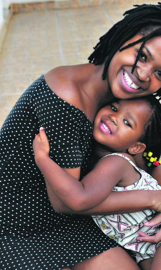 Amanda Ntshangase with her intelligent daughter Ibanathi Mpungose. Photo by      Jabulani Langa