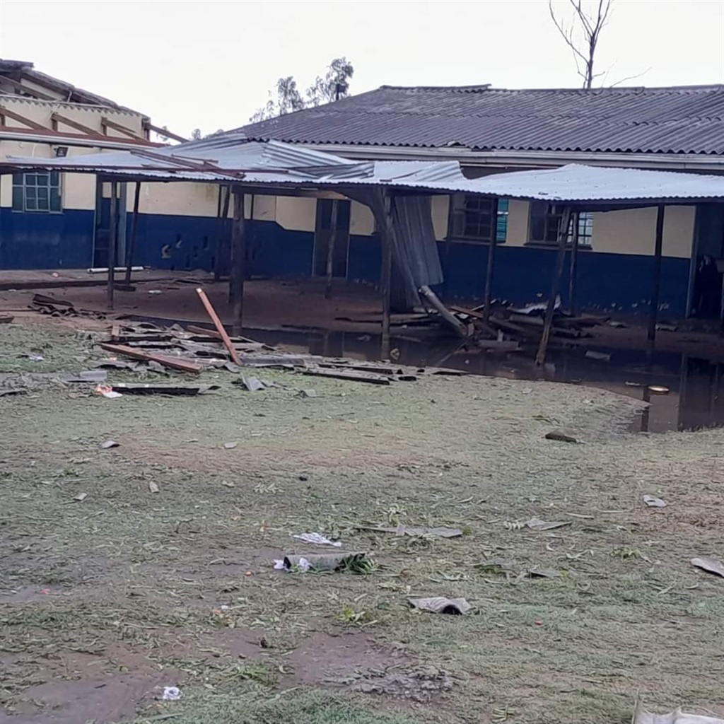 Some of the schools that were badly damaged by the storm in Mtubatuba, KZN. 