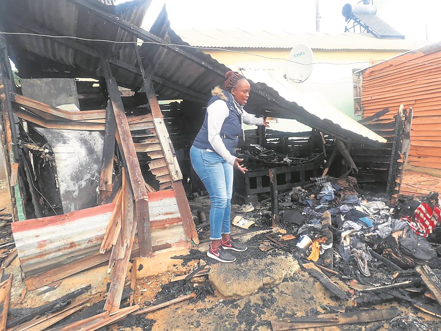 LUCKY ESCAPE: Asandiswa Jalajala opened an arson case against her boyfriend, who allegedly burnt down her shack.  Photo by Lulekwa Mbadamane
