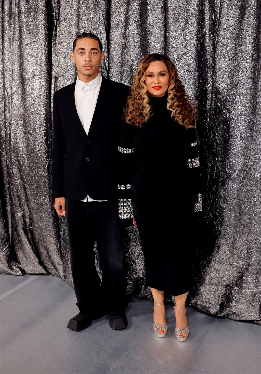 Julez Smith and Ms. Tina Knowles attend the World 
