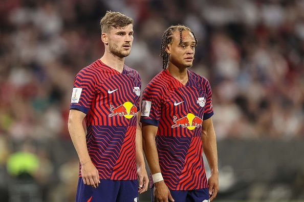 Manchester United have reportedly enquired about signing RB Leipzig forward Timo Werner (left).