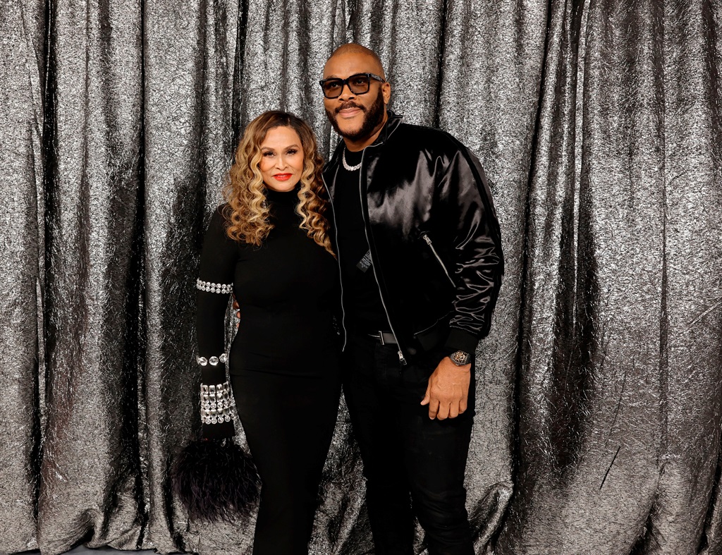 Tina Knowles and Tyler Perry attend the World Prem