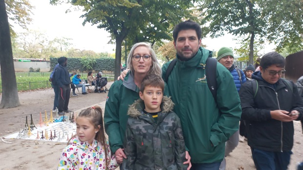 <p>More for from Khanyiso in Paris ...</p><p><em>The Cockerill family came in from Amsterdam to come and watch the Springboks/All Blacks Rugby World Cup final later this evening. They said the tickets are expensive, but worth it to watch an important final.</em></p>
