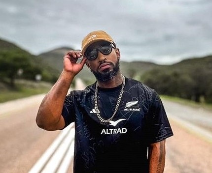 DJ Prince Kaybee, who was lashed for supporting New Zealand instead of South Africa during the Rugby World Cup in France on Saturday. 