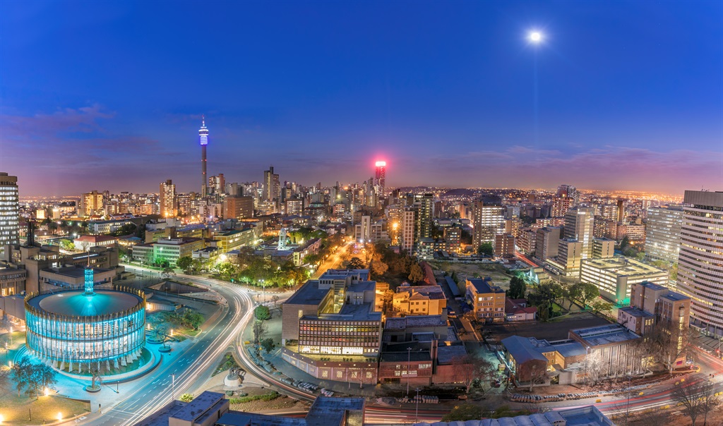 Johannesburg cityscape.