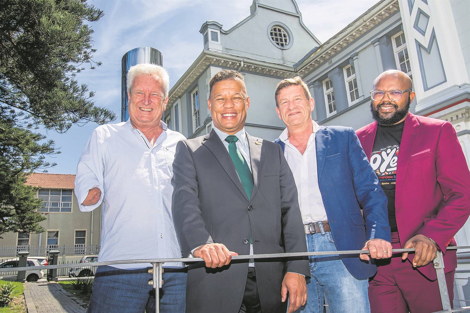 Participating in shaping a new direction for heritage and tourism in Nelson Mandela Bay, from left are, Discover Mandela Bay project manager Shaun van Eck, executive mayor Gary van Niekerk, Historical Society chair Graham Taylor and MBDA CEO Anele Qaba.                                                                           
