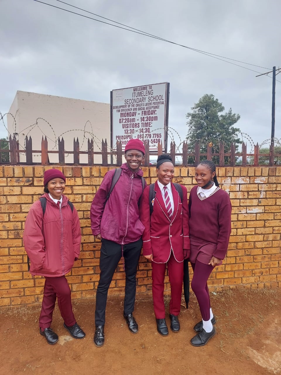 From left: Reneilwe Masilo, Omphemetse Zeni, Buhle Zwane and Kebareng Poopedi from Itumeleng Secondary School. Photo by Rapula Mancai