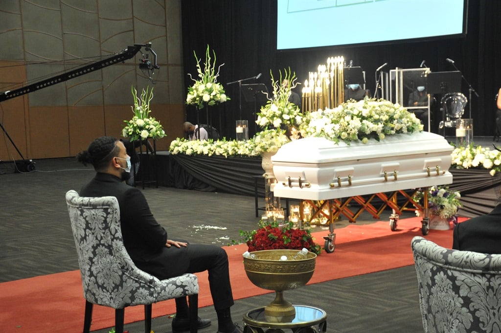 Rapper AKA at the funeral of the late Anele Tembe.