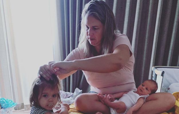 Australian Olympic gold medallist Libby Trickett shared a candid motherhood moment (Photo: Instagram/Libby Trickett )