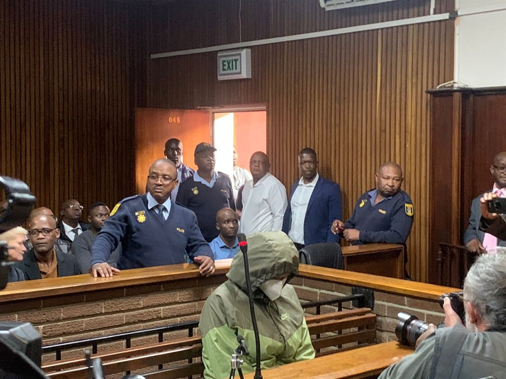 Dr Nandipha Magudumana was escorted by heavily armed police officers during her appearance in court. Photo by Joseph Mokoaledi