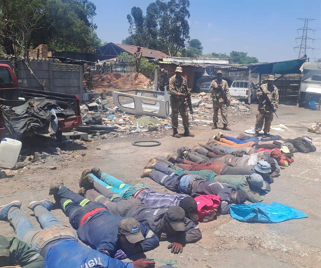Illegal miners bust in Primrose. 
